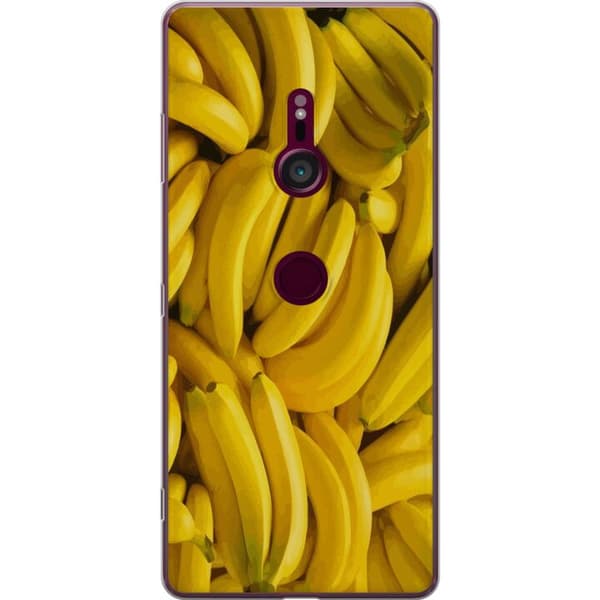 Sony Xperia XZ3 Genomskinligt Skal Banana Pattern – lekfullt mönster med gula bananer