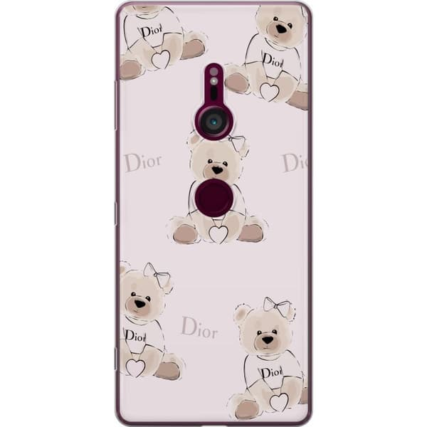 Sony Xperia XZ3 Genomskinligt Skal Teddy Dior Vibes – lyxig nalle i fashionstil