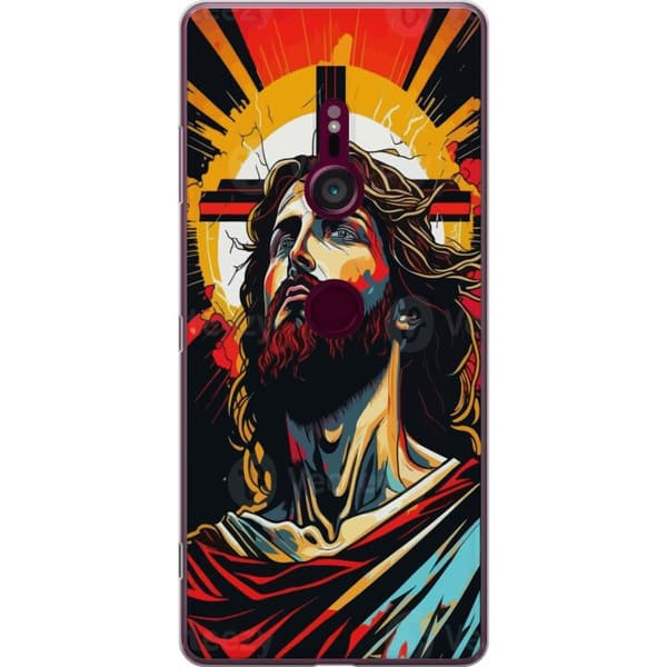 Sony Xperia XZ3 Läpinäkyvä kuori Jeesus ja Kortti - uskonnollinen motiivi syvällä symboliikalla