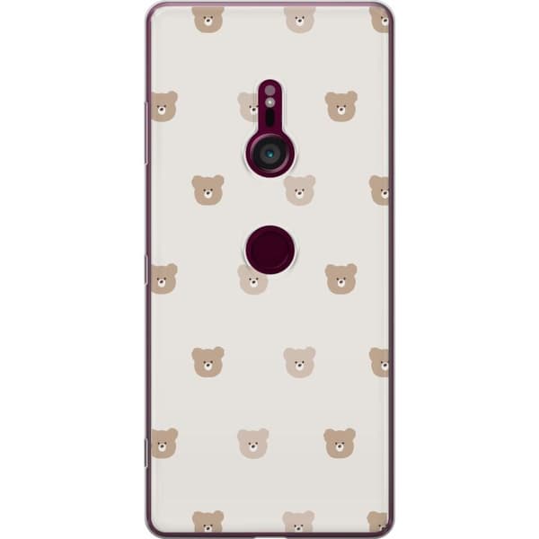Sony Xperia XZ3 Gennemsigtig cover Teddybaggrund - søde teddybjørne mod en blød baggrund