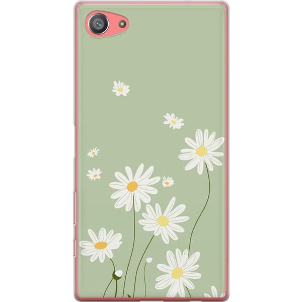 Sony Xperia Z5 Compact Gjennomsiktig deksel Prestekrager - blomstrete mønster i svensk sommerstil