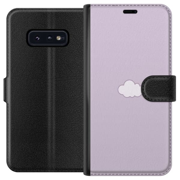 Samsung Galaxy S10e Lompakkokotelo Lila Pilvi - minimalistinen pilvi lila taustalla