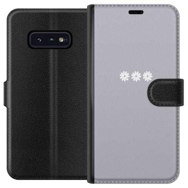 Samsung Galaxy S10e Lompakkokotelo Lila Blomminimalismi - tyylikäs kukkakuva lila taustalla