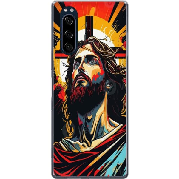 Sony Xperia 5 Läpinäkyvä kuori Jeesus ja Kortti - uskonnollinen motiivi syvällä symboliikalla