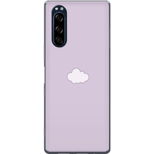 Sony Xperia 5 Gennemsigtig cover Lilla Sky - minimalistisk sky på lilla baggrund