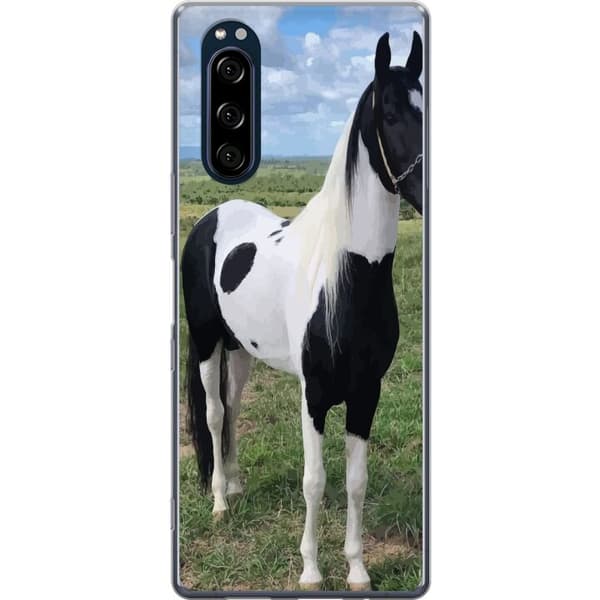 Sony Xperia 5 Gjennomsiktig deksel Heste Magi - stilisert hest i en rolig fargepalett