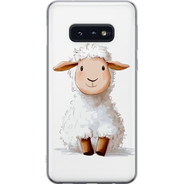 Samsung Galaxy S10e Läpinäkyvä kuori Suloinen Lammas - lasten ja vauvan tuotteita sarjakuvatyyliin