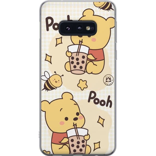 Samsung Galaxy S10e Läpinäkyvä kuori Nalle Pooh - klassinen karhumotiivi uudessa tulkinnassa