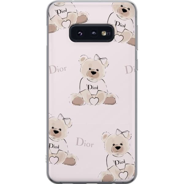 Samsung Galaxy S10e Läpinäkyvä kuori Teddy Dior Vibes - ylellinen nalle muotityyliin