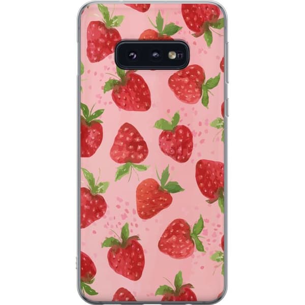 Samsung Galaxy S10e Läpinäkyvä kuori Mansikkahaaveet - Retrot tyyli mansikkakuviointi