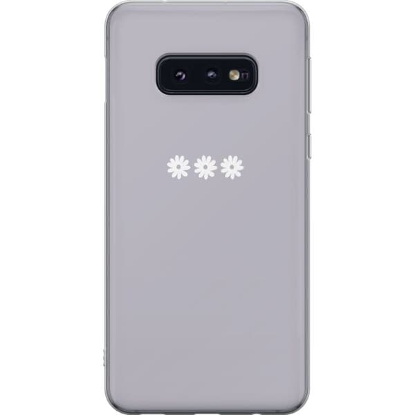 Samsung Galaxy S10e Läpinäkyvä kuori Lila Blomminimalismi - tyylikäs kukkakuva lila taustalla