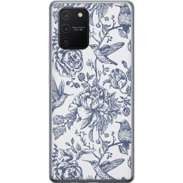 Samsung Galaxy S10 Lite Gennemsigtig cover Blomster & Fugle - Romantisk Vintage-stil Mønster