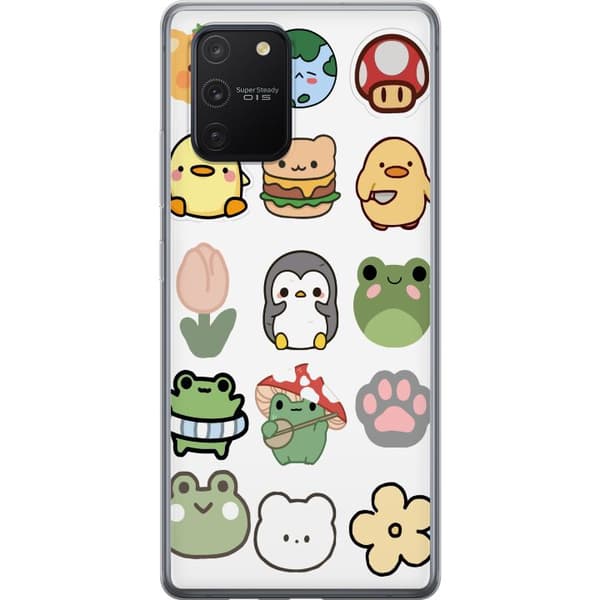 Samsung Galaxy S10 Lite Genomskinligt Skal Kawaii Friends – söta figurer i japansk stil
