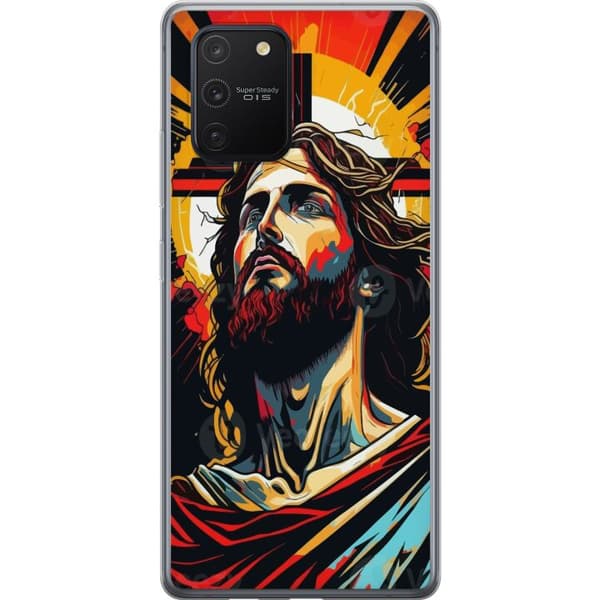 Samsung Galaxy S10 Lite Gennemsigtig cover Jesus & Kort - religiøst motiv med dyb symbolik