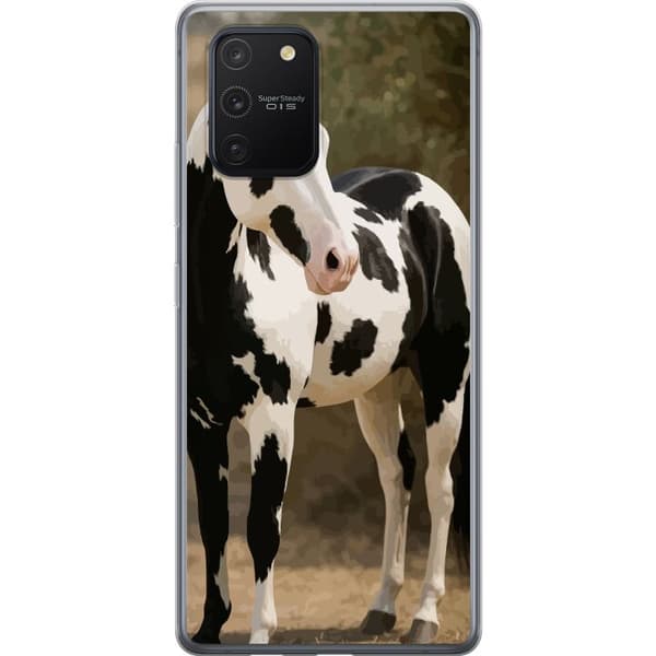 Samsung Galaxy S10 Lite Genomskinligt Skal Vacker Häst – elegant illustration av hästmotiv