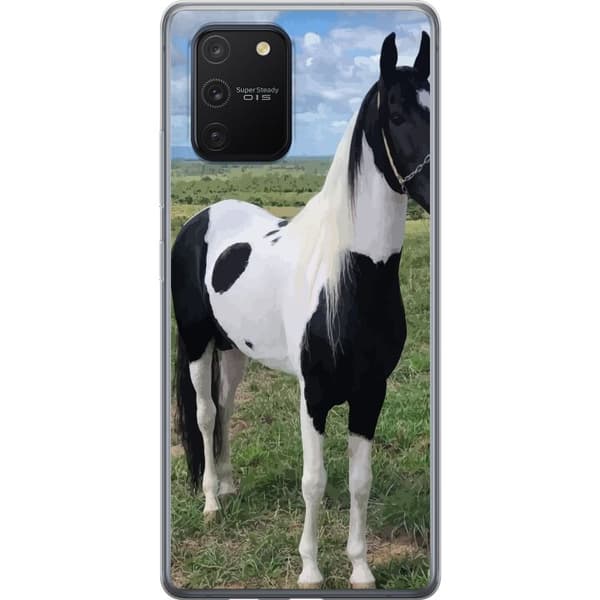 Samsung Galaxy S10 Lite Genomskinligt Skal Hästmagi – stiliserad häst i lugn färgskala
