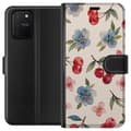 Pikkukuva 1 / 3: Samsung Galaxy S10 Lite Lompakkokotelo Marjat & Kukat - kuvio, jossa on sinisiä kukkia ja metsänmarjoja