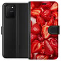 Pikkukuva 1 / 3: Samsung Galaxy S10 Lite Lompakkokotelo Mansikkakuviointi - makea motiivi kesäfiiliksellä
