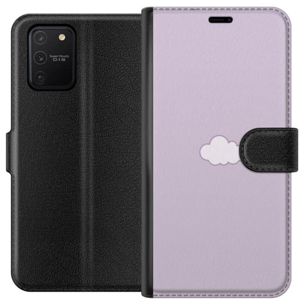 Samsung Galaxy S10 Lite Tegnebogsetui Lilla Sky - minimalistisk sky på lilla baggrund