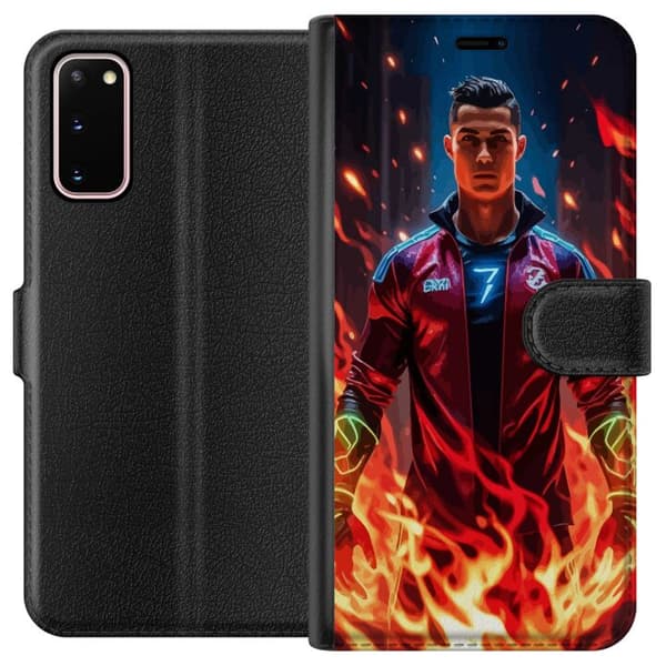 Samsung Galaxy S20 Lommeboketui Ronaldo Inferno - fotballhelt i flammer