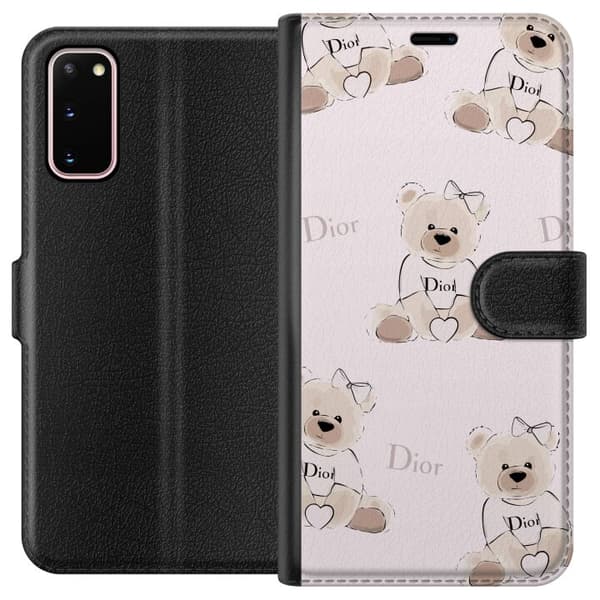 Samsung Galaxy S20 Lommeboketui Teddy Dior Vibes - luksuriøs teddybjørn i motestil