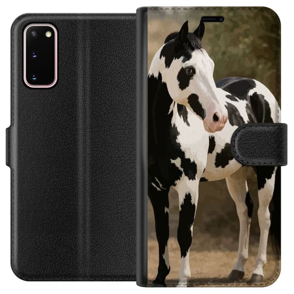 Samsung Galaxy S20 Lommeboketui Vakker Hest - elegant illustrasjon av hestemotiv