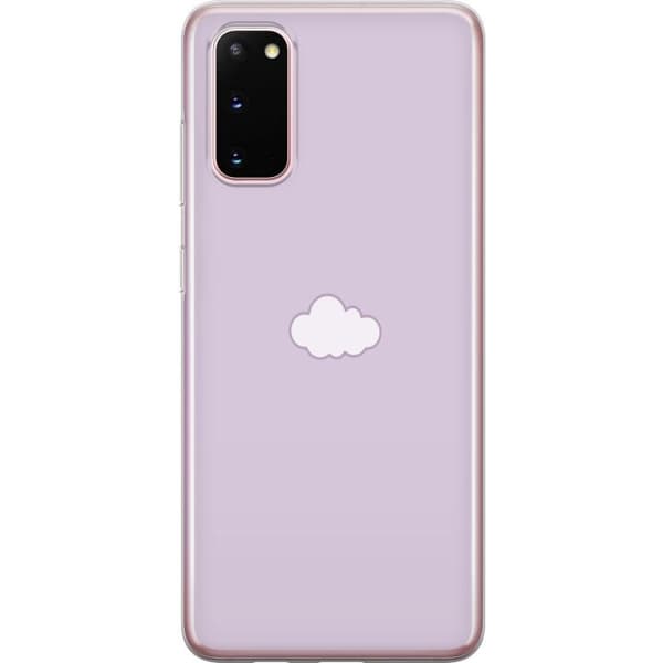 Samsung Galaxy S20 Gjennomsiktig deksel Lilla Sky - minimalistisk sky på en lilla bakgrunn
