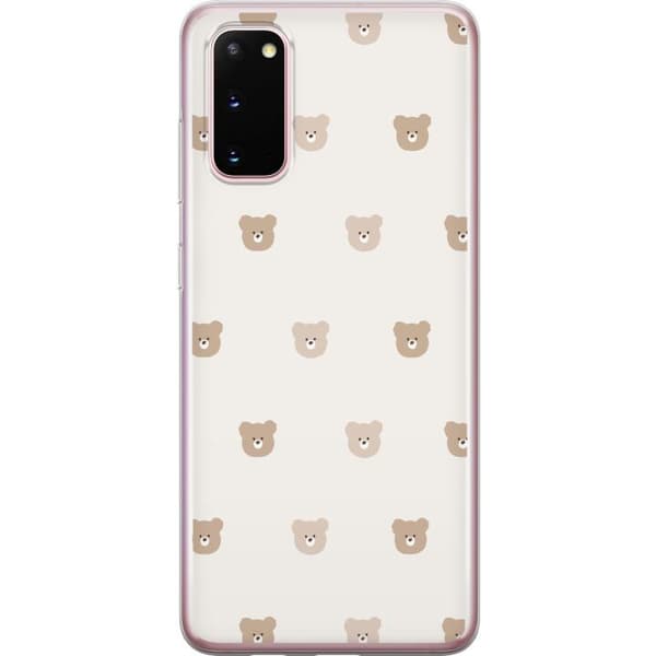 Samsung Galaxy S20 Gjennomsiktig deksel Teddybakgrunn - søte teddybjørner mot en myk bakgrunn