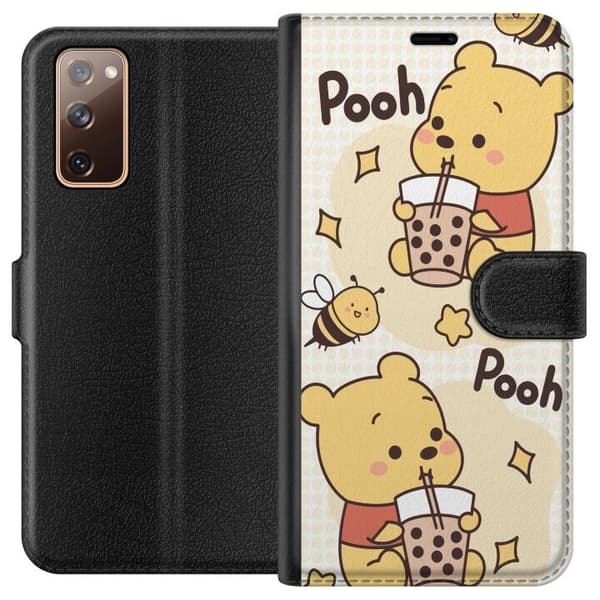 Samsung Galaxy S20 FE Lompakkokotelo Nalle Pooh - klassinen karhumotiivi uudessa tulkinnassa