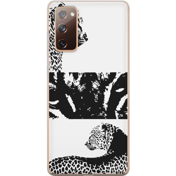 Samsung Galaxy S20 FE Genomskinligt Skal Leopard Faces – trendigt mönster med leopardansikten