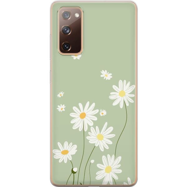 Samsung Galaxy S20 FE Genomskinligt Skal Prästkragar – blommigt mönster i svensk sommarstil