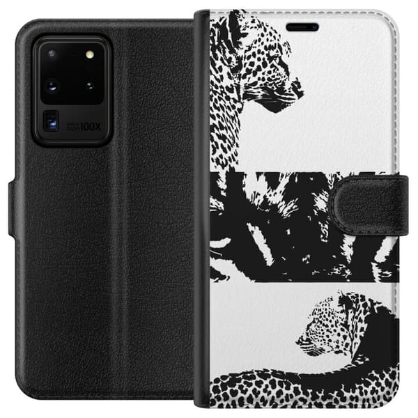 Samsung Galaxy S20 Ultra Lommeboketui Leopard Faces