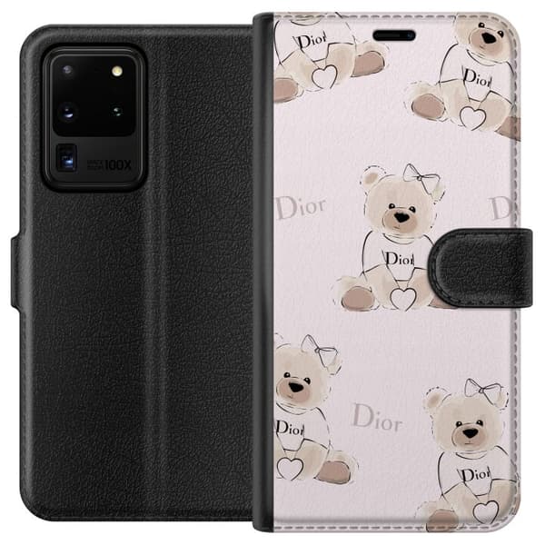 Samsung Galaxy S20 Ultra Lompakkokotelo Teddy Dior Vibes - ylellinen nalle muotityyliin