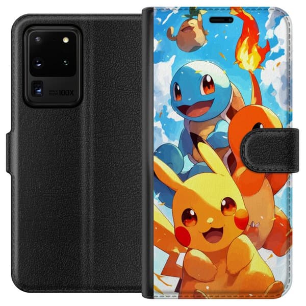 Samsung Galaxy S20 Ultra Tegnebogsetui Pocket Creatures - inspireret af Pokémon uden at nævne navnet
