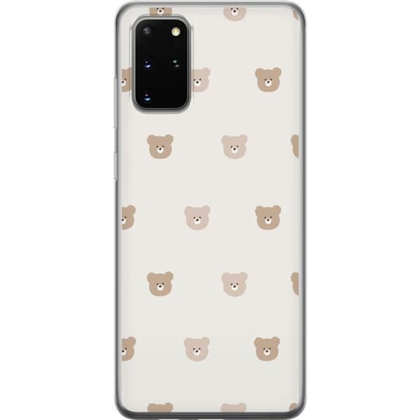 Samsung Galaxy S20+ Läpinäkyvä kuori Teddy-tausta - söpöt teddykarhut pehmeällä taustalla
