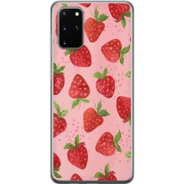 Samsung Galaxy S20+ Läpinäkyvä kuori Mansikkahaaveet - Retrot tyyli mansikkakuviointi