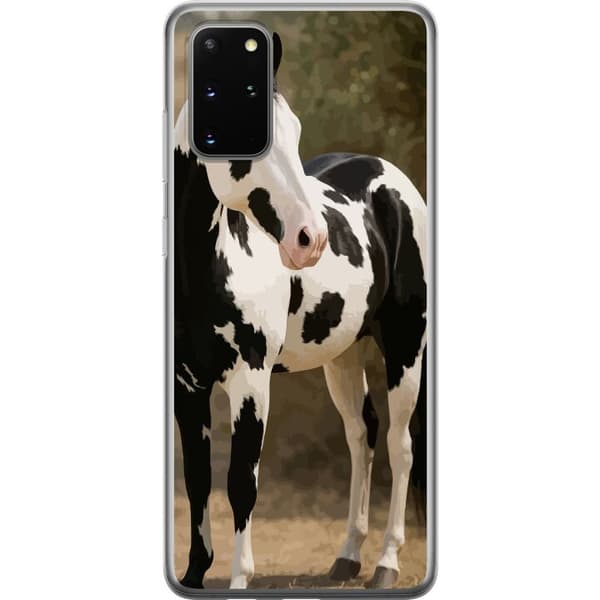 Samsung Galaxy S20+ Genomskinligt Skal Vacker Häst – elegant illustration av hästmotiv