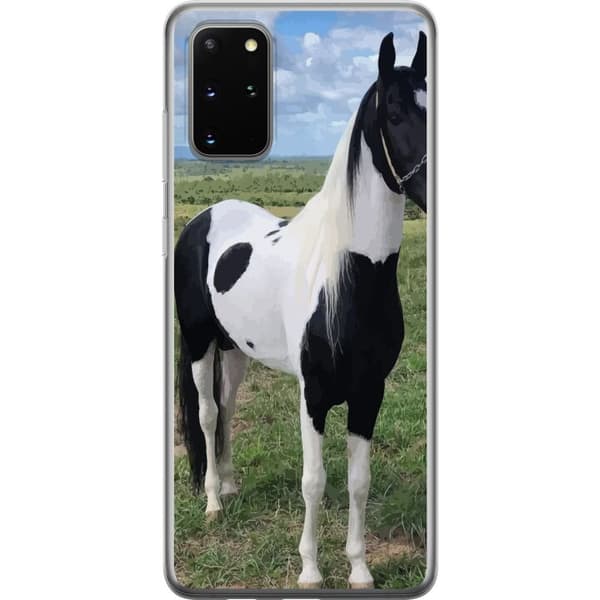 Samsung Galaxy S20+ Läpinäkyvä kuori Hevosen Taika - tyylikäs hevonen rauhallisessa väriskaalassa