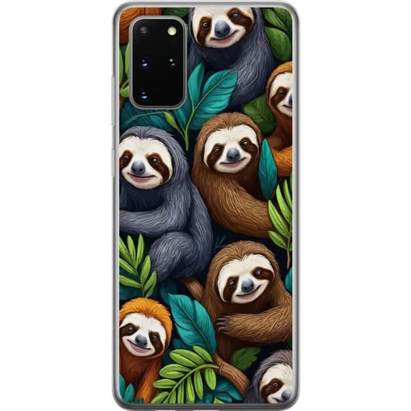 Samsung Galaxy S20+ Läpinäkyvä kuori Sengångarstil - rentoutunut muotoilu söpöllä laiskiaalla