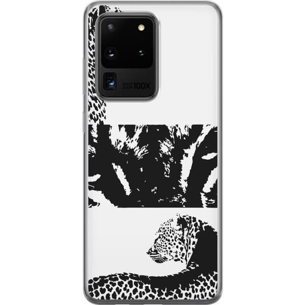 Samsung Galaxy S20 Ultra Gennemsigtig cover Leopard Faces