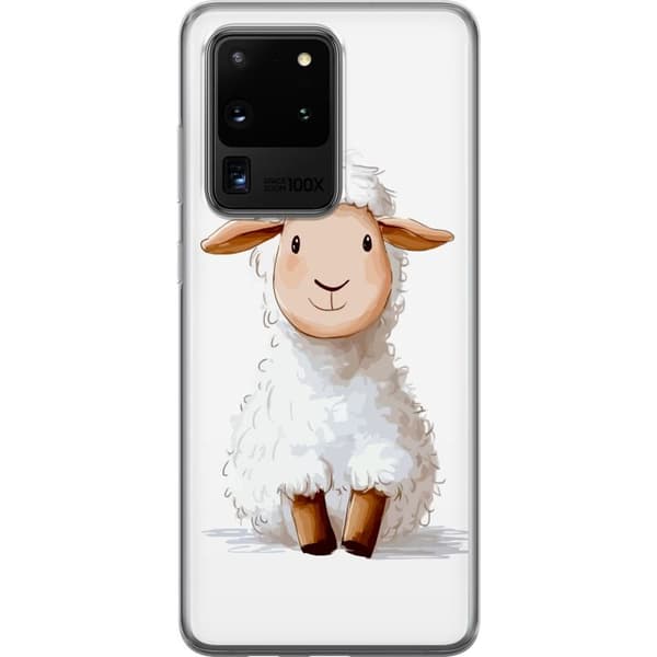 Samsung Galaxy S20 Ultra Läpinäkyvä kuori Suloinen Lammas - lasten ja vauvan tuotteita sarjakuvatyyliin