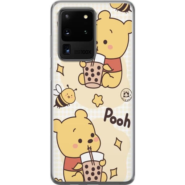 Samsung Galaxy S20 Ultra Läpinäkyvä kuori Nalle Pooh - klassinen karhumotiivi uudessa tulkinnassa