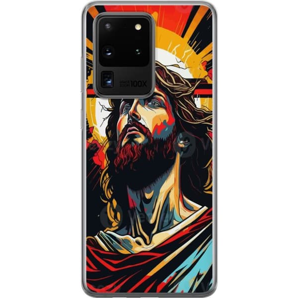 Samsung Galaxy S20 Ultra Läpinäkyvä kuori Jeesus ja Kortti - uskonnollinen motiivi syvällä symboliikalla