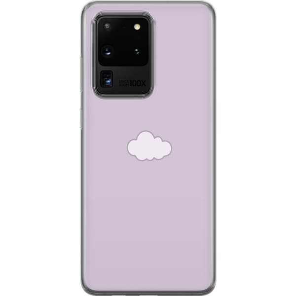 Samsung Galaxy S20 Ultra Läpinäkyvä kuori Lila Pilvi - minimalistinen pilvi lila taustalla