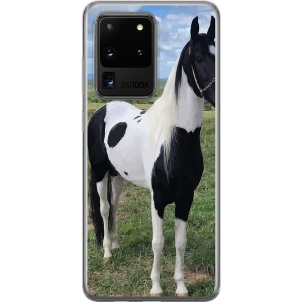 Samsung Galaxy S20 Ultra Läpinäkyvä kuori Hevosen Taika - tyylikäs hevonen rauhallisessa väriskaalassa