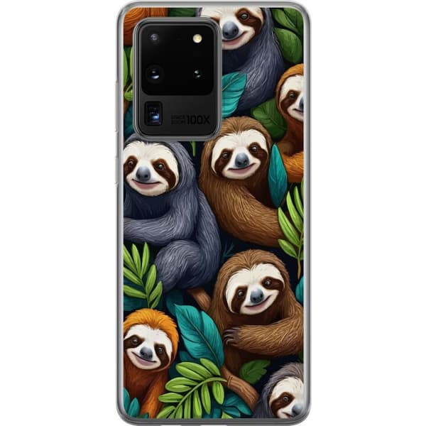 Samsung Galaxy S20 Ultra Läpinäkyvä kuori Sengångarstil - rentoutunut muotoilu söpöllä laiskiaalla
