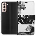 Miniatyrbild 1 av 3: Samsung Galaxy S21 Plånboksfodral Leopard Faces – trendigt mönster med leopardansikten