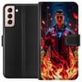 Pikkukuva 1 / 3: Samsung Galaxy S21 Lompakkokotelo Ronaldo Inferno - jalkapallolegenda liekeissä