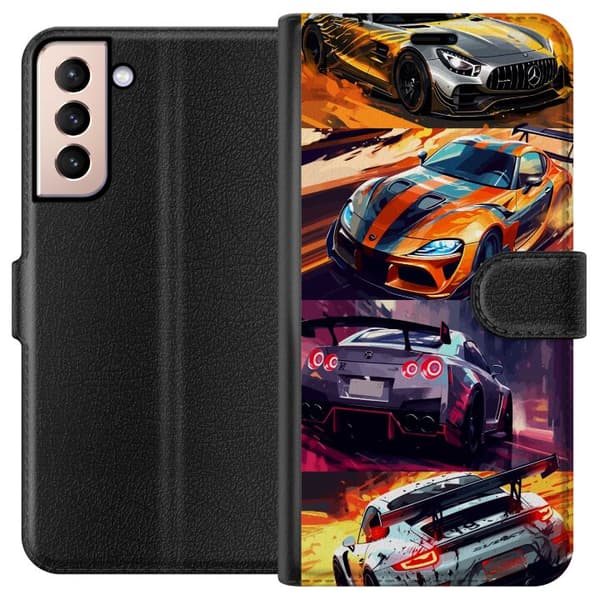 Samsung Galaxy S21 Lompakkokotelo Ralli kuume - vauhdikas teema ralliautoilla