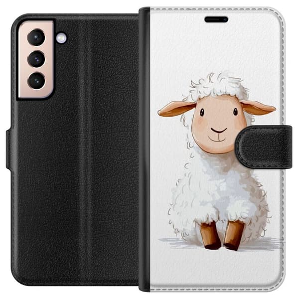 Samsung Galaxy S21 Plånboksfodral Sött Lamm – tecknad stil för barn & babyprodukter